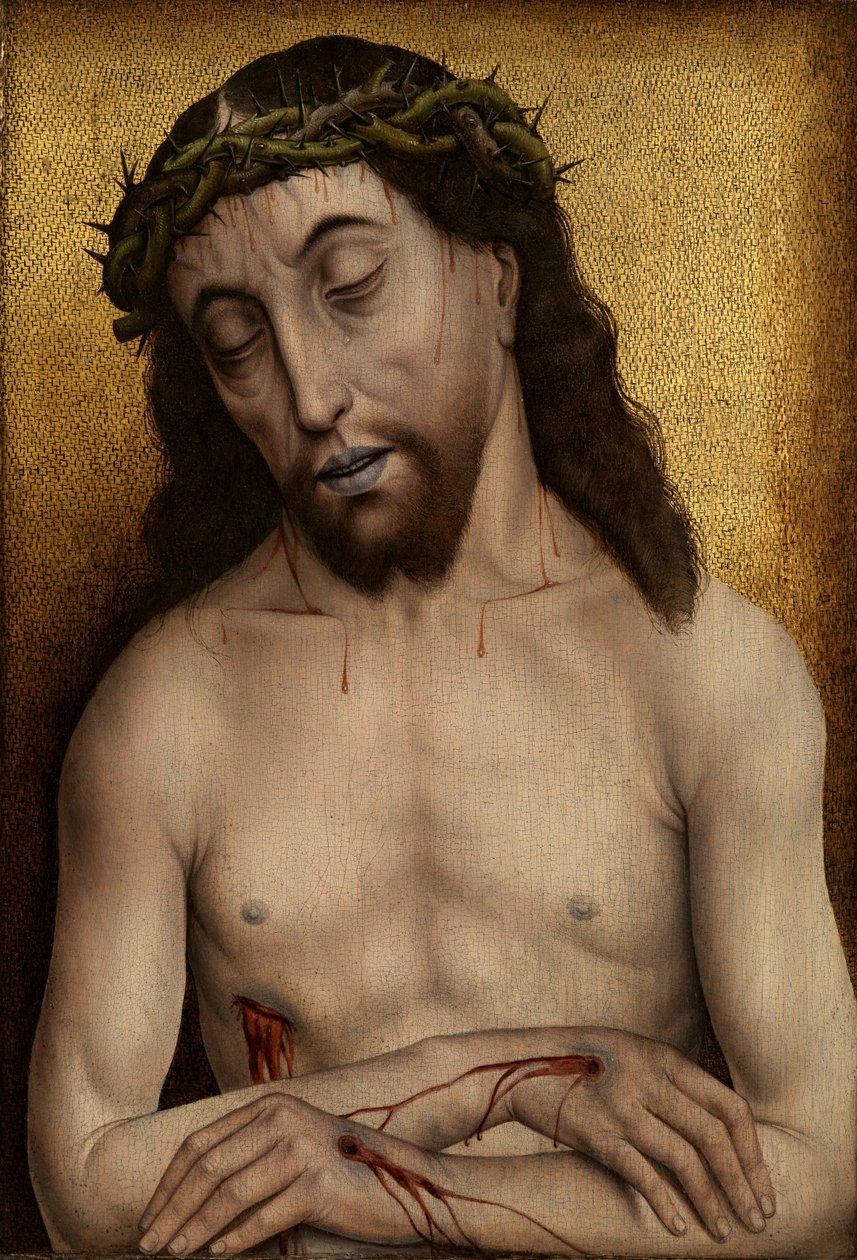 Man of Sorrows (olej na desce) autorstwa Flemish School
