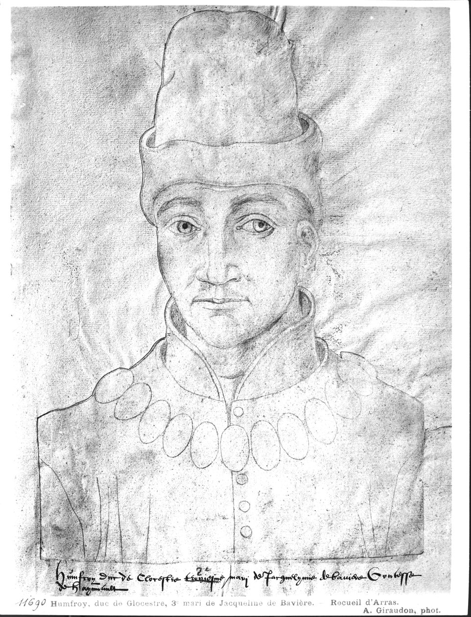 Ms 266 f.37 Portret Humphreya z Anglii (1390-1447) księcia Gloucester, z „Recueil d