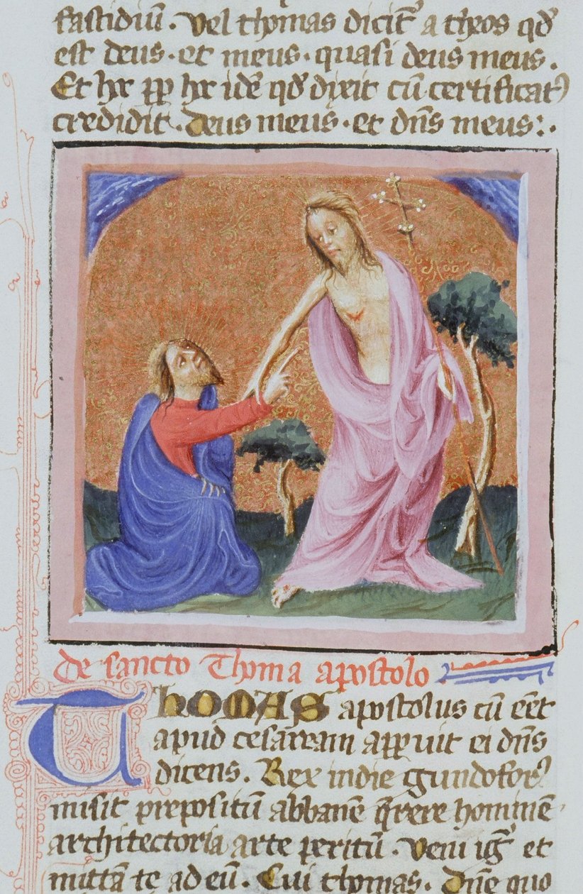 Pani Gen 1111 Strona z Legenda Aurea, Brugia, ok. 1400-10 autorstwa Flemish School