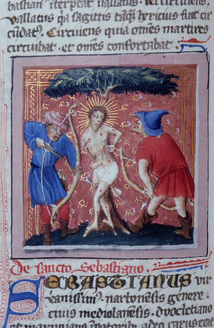 Pani Gen 1111 Strona z Legenda Aurea, Brugia, ok. 1400-10 autorstwa Flemish School