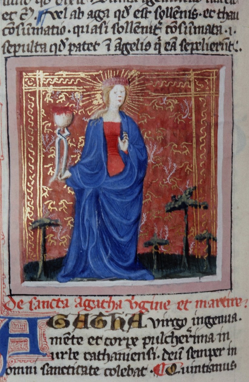Pani Gen 1111 Strona z Legenda Aurea, Brugia, ok. 1400-10 autorstwa Flemish School