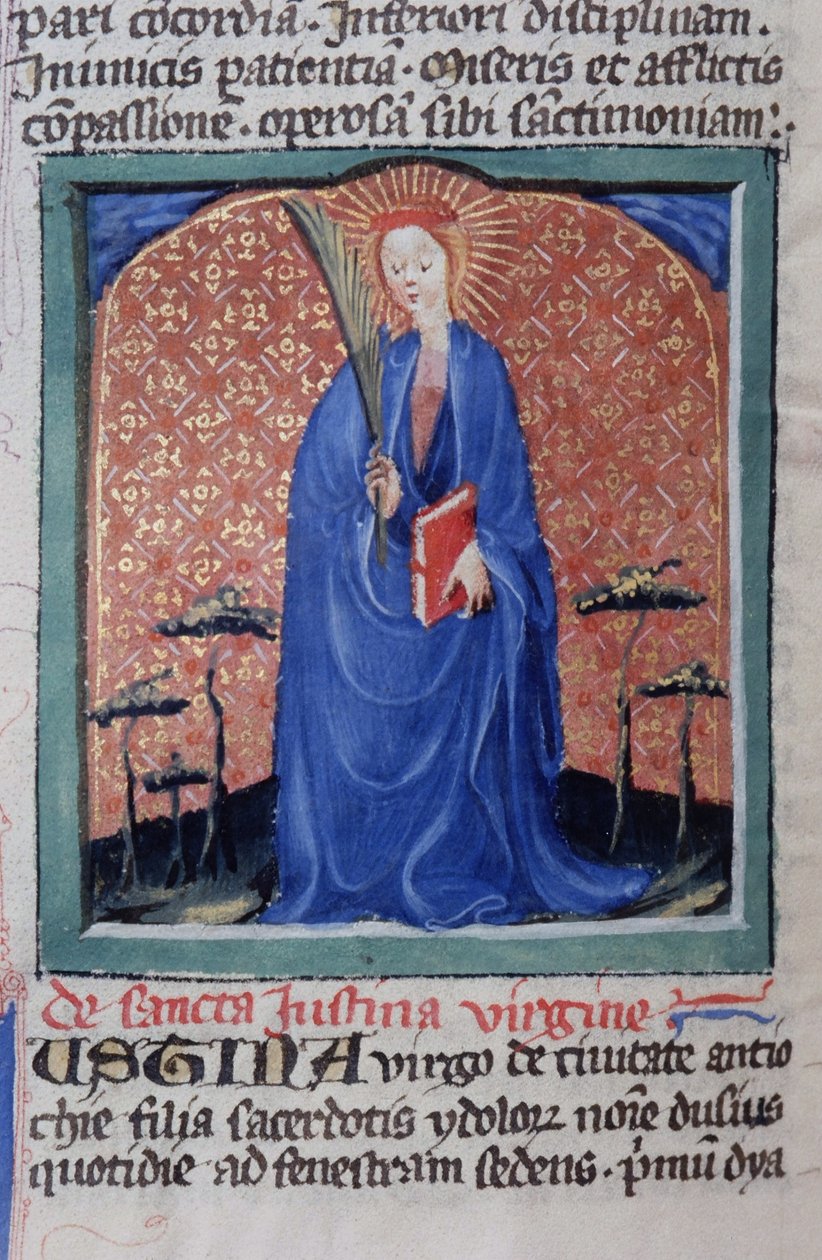 Pani Gen 1111 Strona z Legenda Aurea, Brugia, ok. 1400-10 autorstwa Flemish School