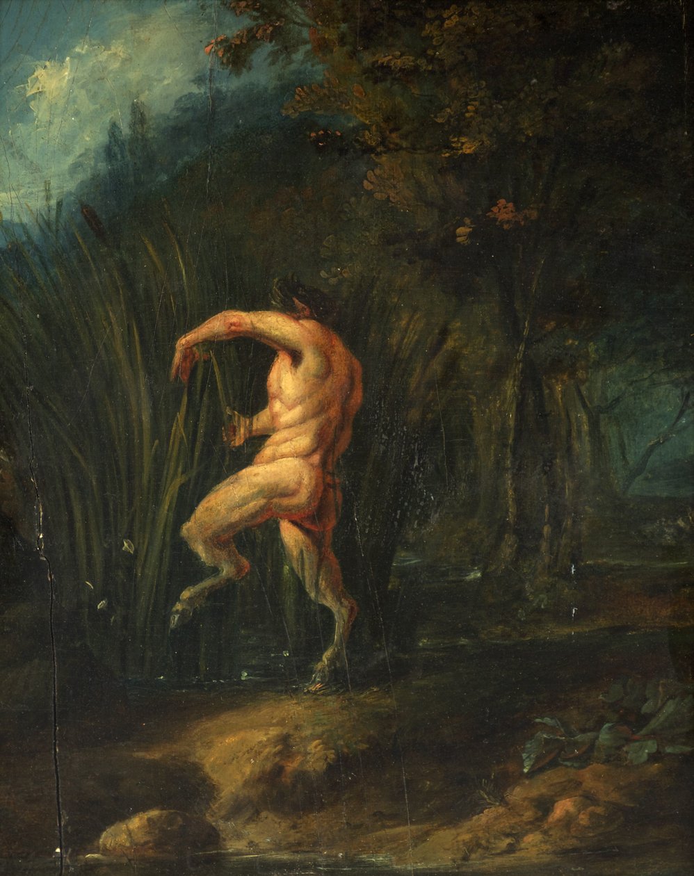 Pan i Syrinx (olej na panelu) autorstwa Flemish School