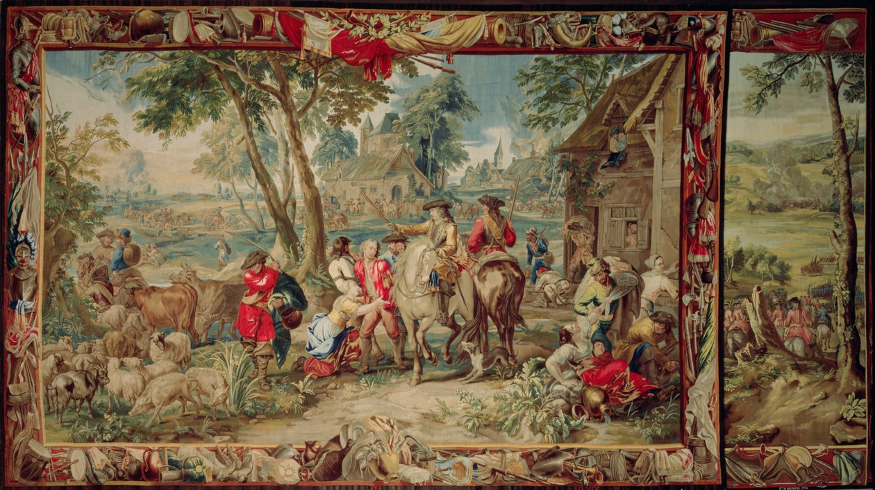 Grabież, z serii Nauka wojskowa, Warsztat Judocusa de Vos, c.1715-24 autorstwa Flemish School