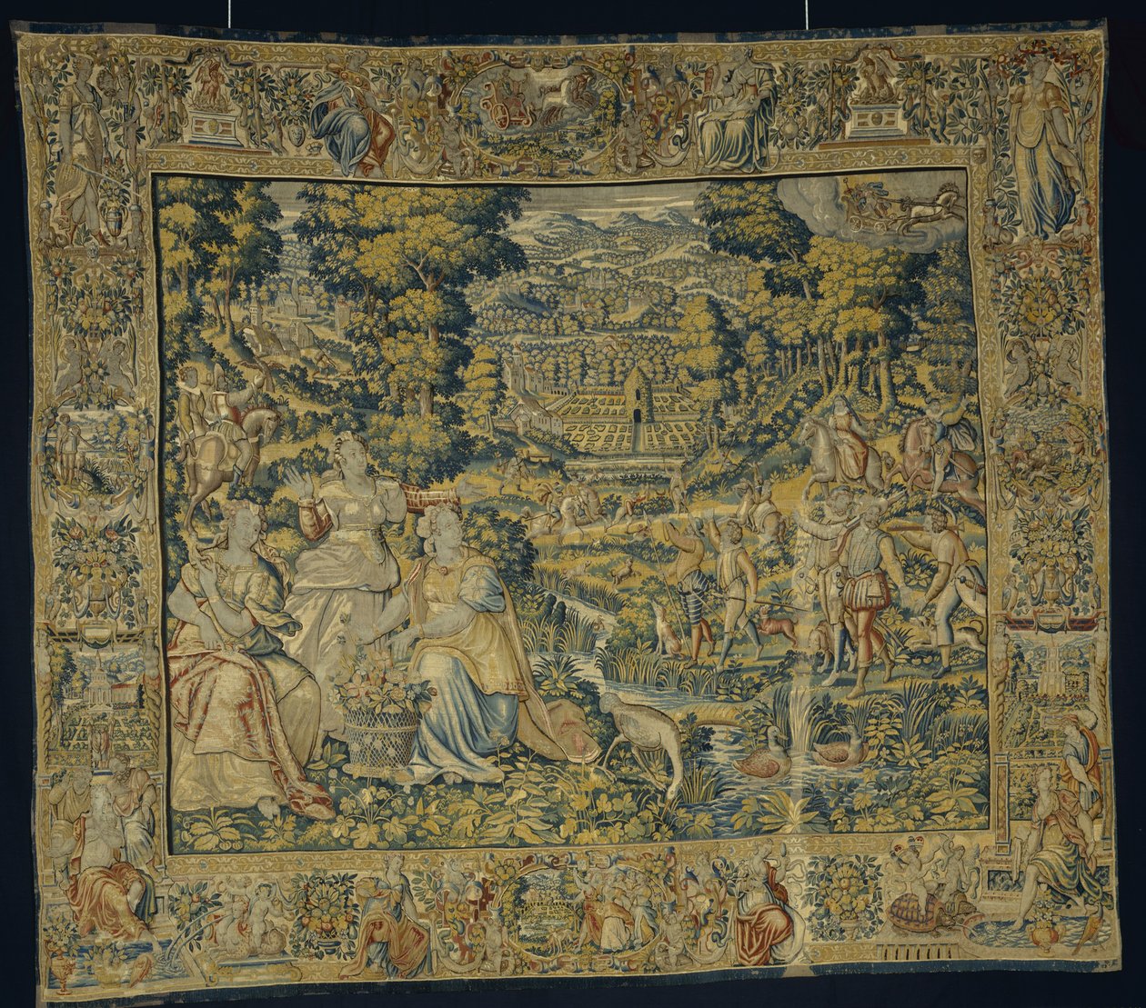 Pluton i Prozerpina z sokolnictwem, ok. 1600 autorstwa Flemish School