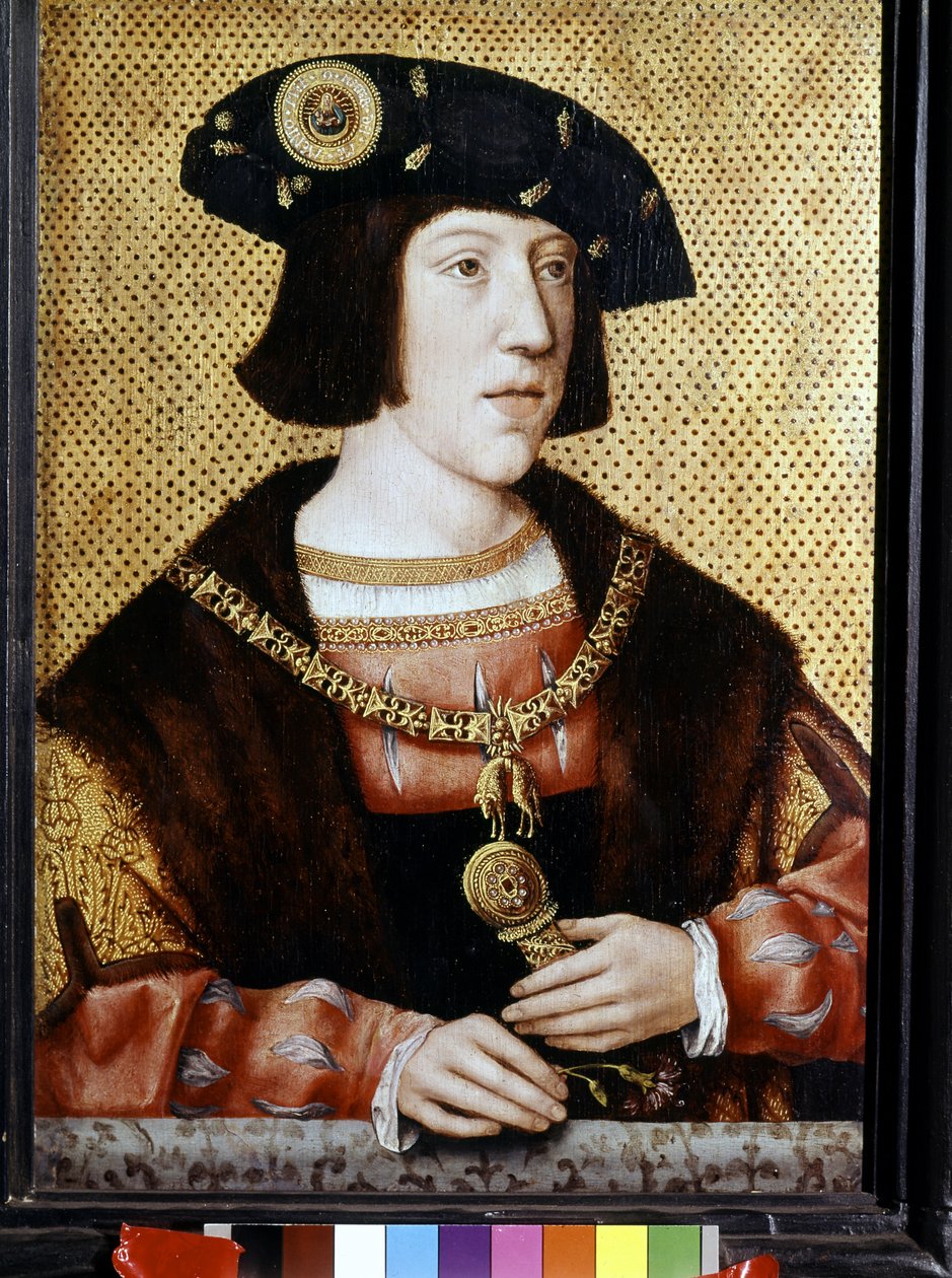 Portret Karola V (1500 - 1558), cesarza Niemiec. Szkoła flamandzka XVI wieku (olej na płótnie) autorstwa Flemish School
