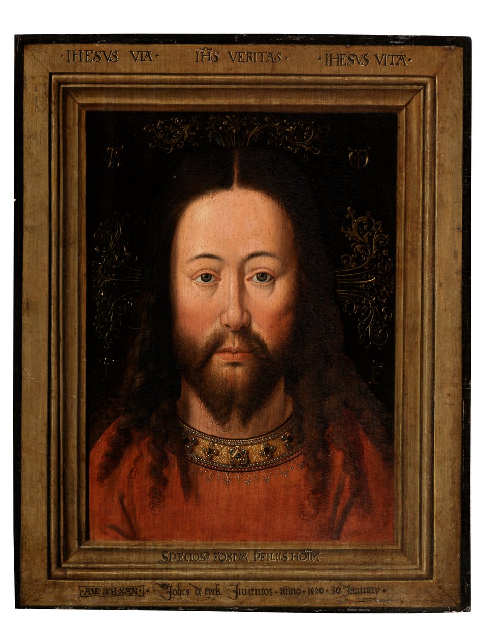 Retrato de Cristo (óleo sobre painel) polonês autorstwa Flemish School