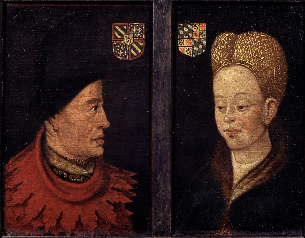 Portret Jana Nieustraszonego i Małgorzaty Bawarskiej autorstwa Flemish School