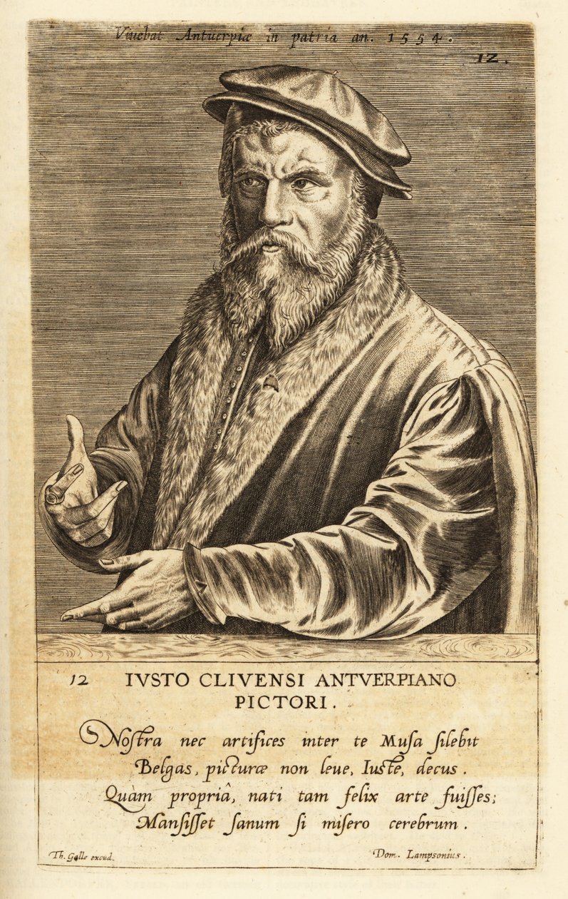 Portret Joosa van Cleve, flamandzkiego malarza działającego w Antwerpii, ok. 1485-1540 autorstwa Flemish School