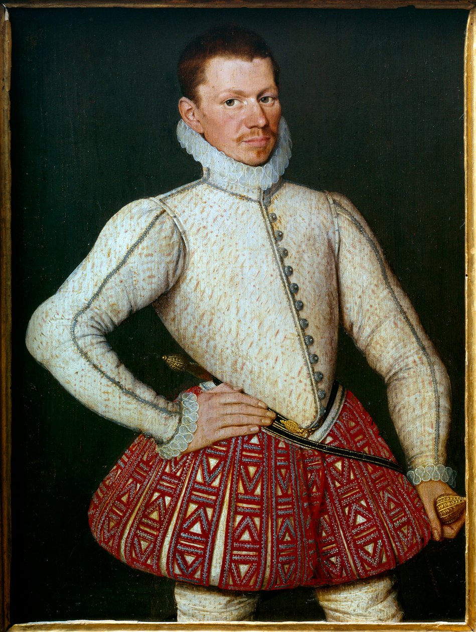 Portret dżentelmena Obraz szkoły flamandzkiej drugiej połowy XVI wieku. Słońce 0,37x0,27 m autorstwa Flemish School