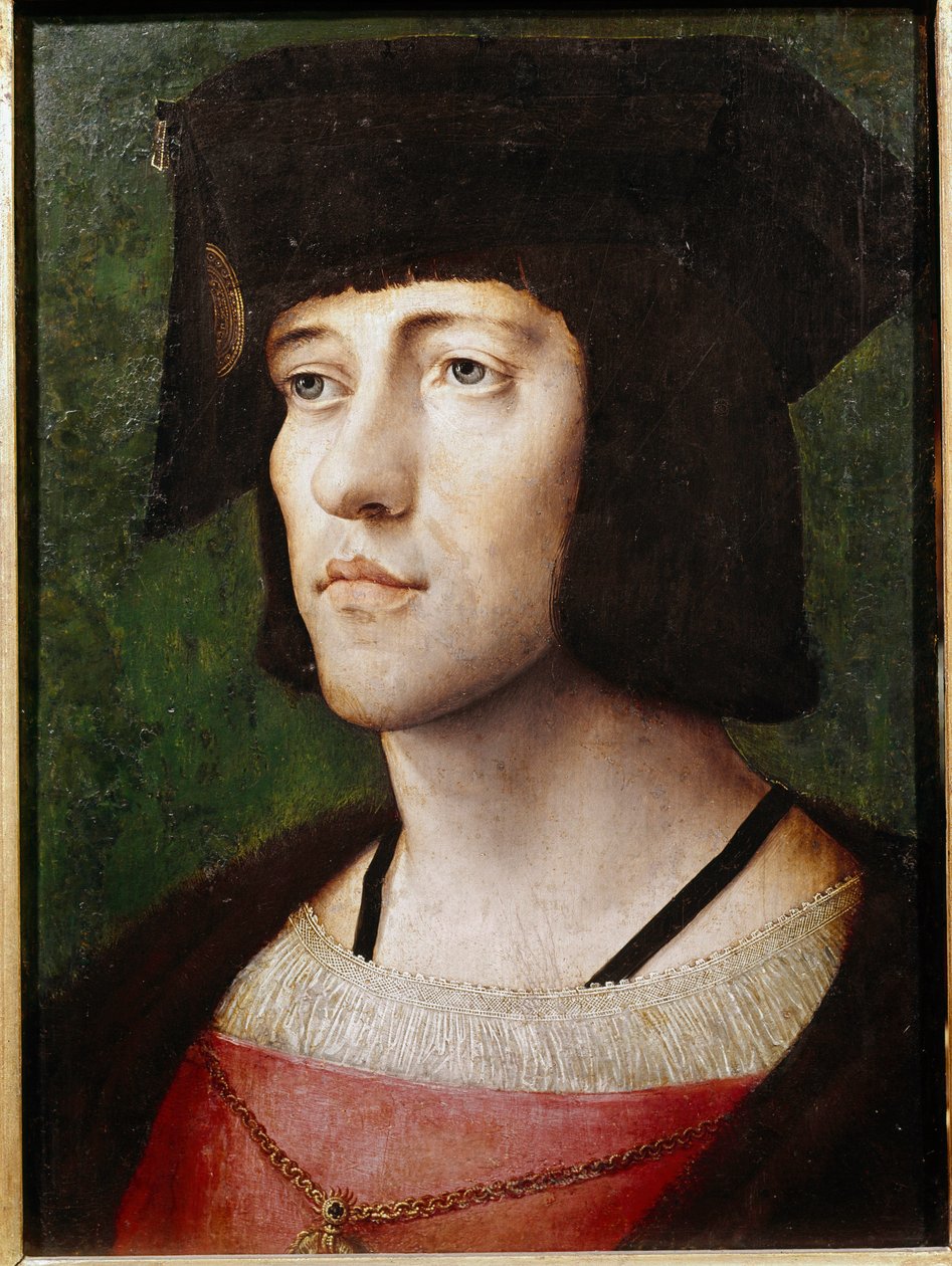 Portret rycerza Orderu Złotego Runa Malarstwo szkoły flamandzkiej XV lub XVI wieku. Lizbona, Muzeum Sztuki Starożytnej autorstwa Flemish School