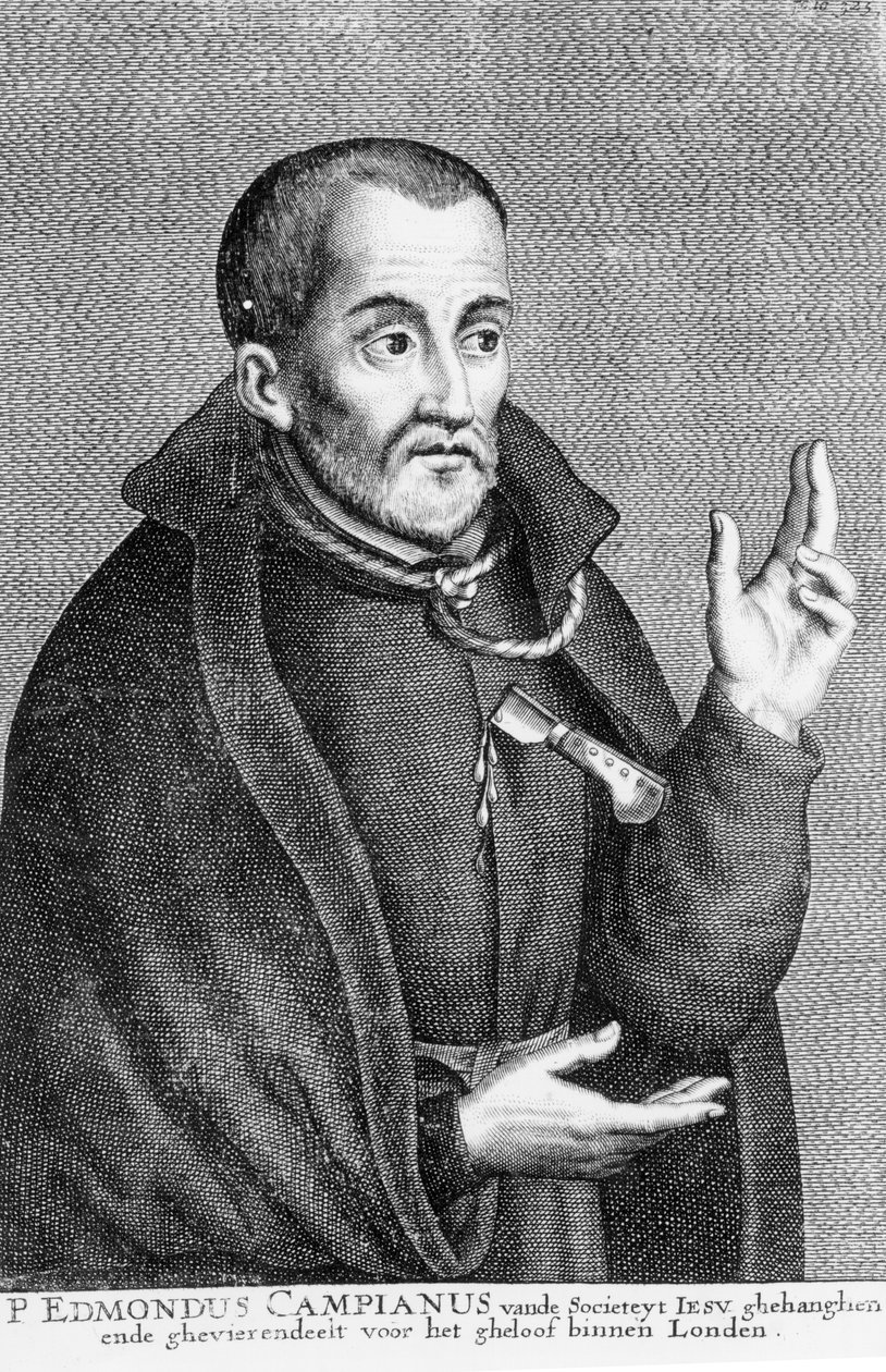 Św Edmund Campion, z ryciny wykonanej przez Jacquesa Neeffs autorstwa Flemish School