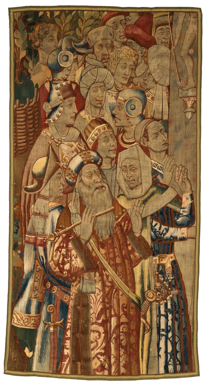Gobelin, Zgromadzenie Żydowskie, wykonany we Flandrii, Belgia, prawdopodobnie połowa XV w. (wełna) autorstwa Flemish School