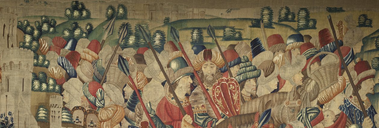Gobelin przedstawiający podboje króla Portugalii Alfonsa V autorstwa Flemish School
