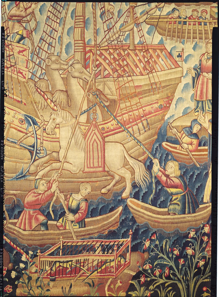 Przybycie Vasco de Gama autorstwa Flemish School
