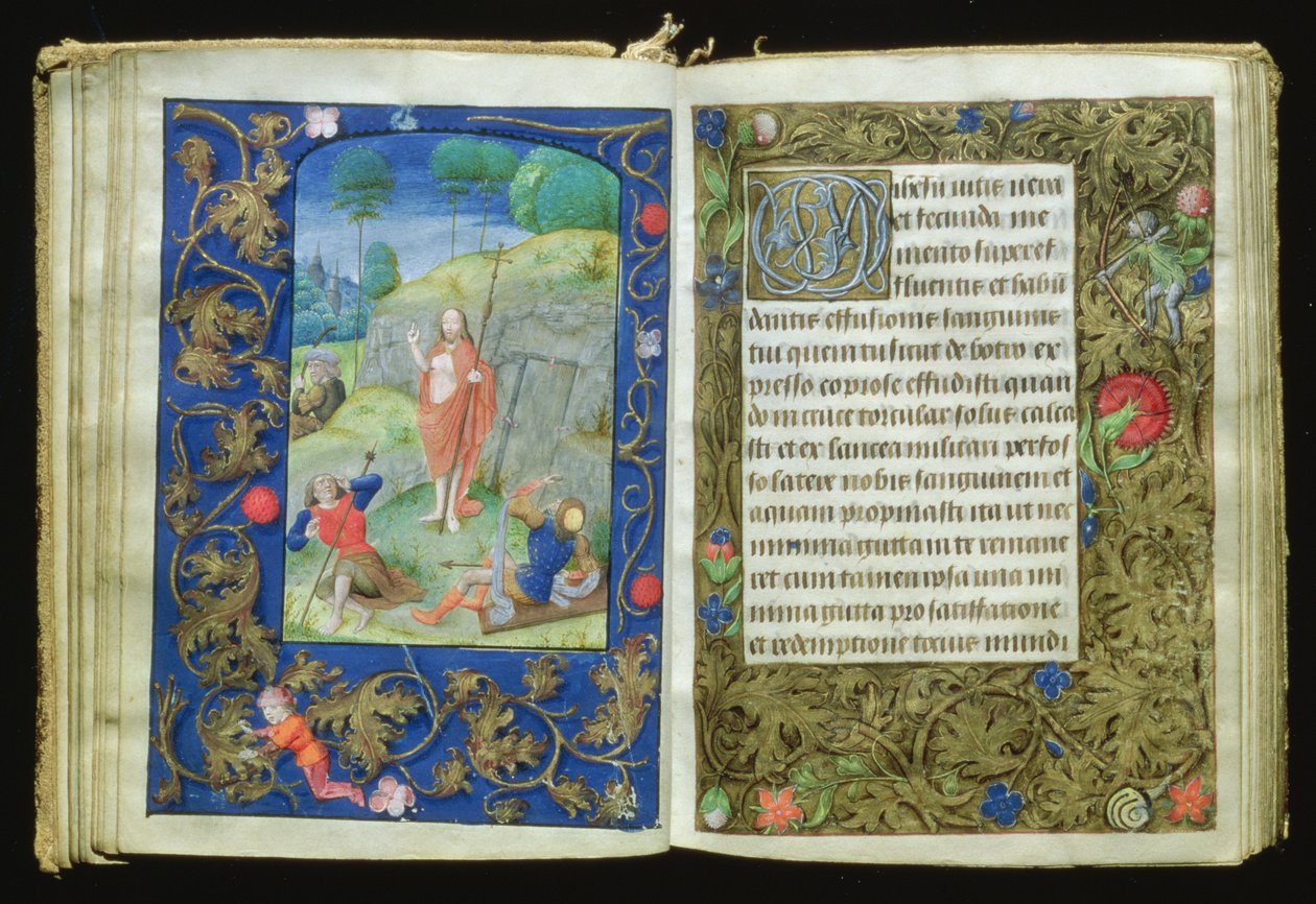 Zmartwychwstanie, miniatura z Modlitewnika Stafforda autorstwa Flemish School
