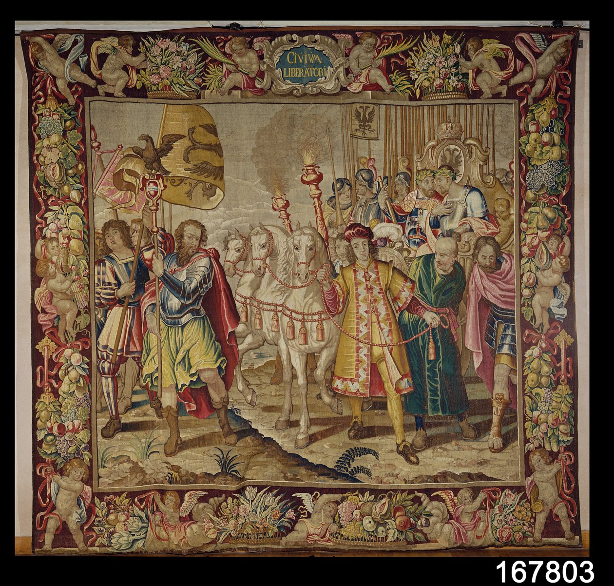 Triumf Karola V (1500-58) z The Tapestry of Charles Quint, c.1630-40 autorstwa Flemish School