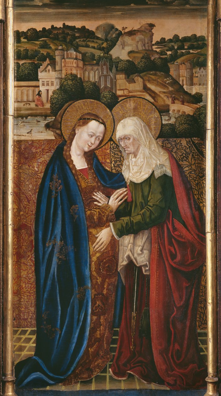 Tryptyk, Nawiedzenie, panel centralny (patrz także 345910, 345911) autorstwa Flemish School