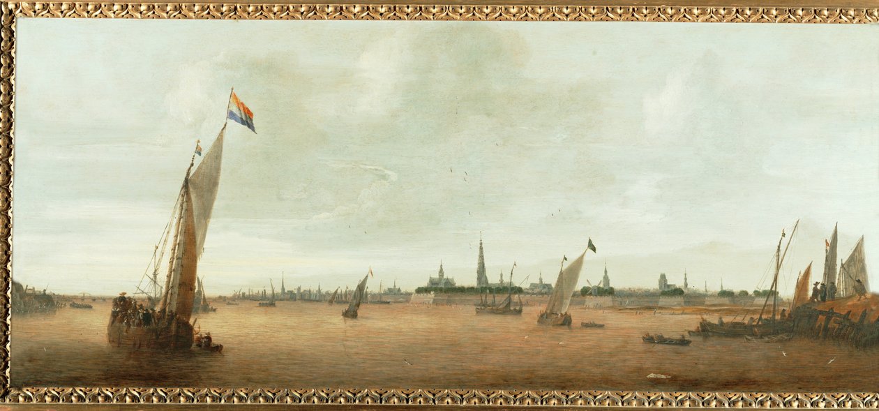 Widok na Antwerpię, Belgia ... autorstwa Flemish School