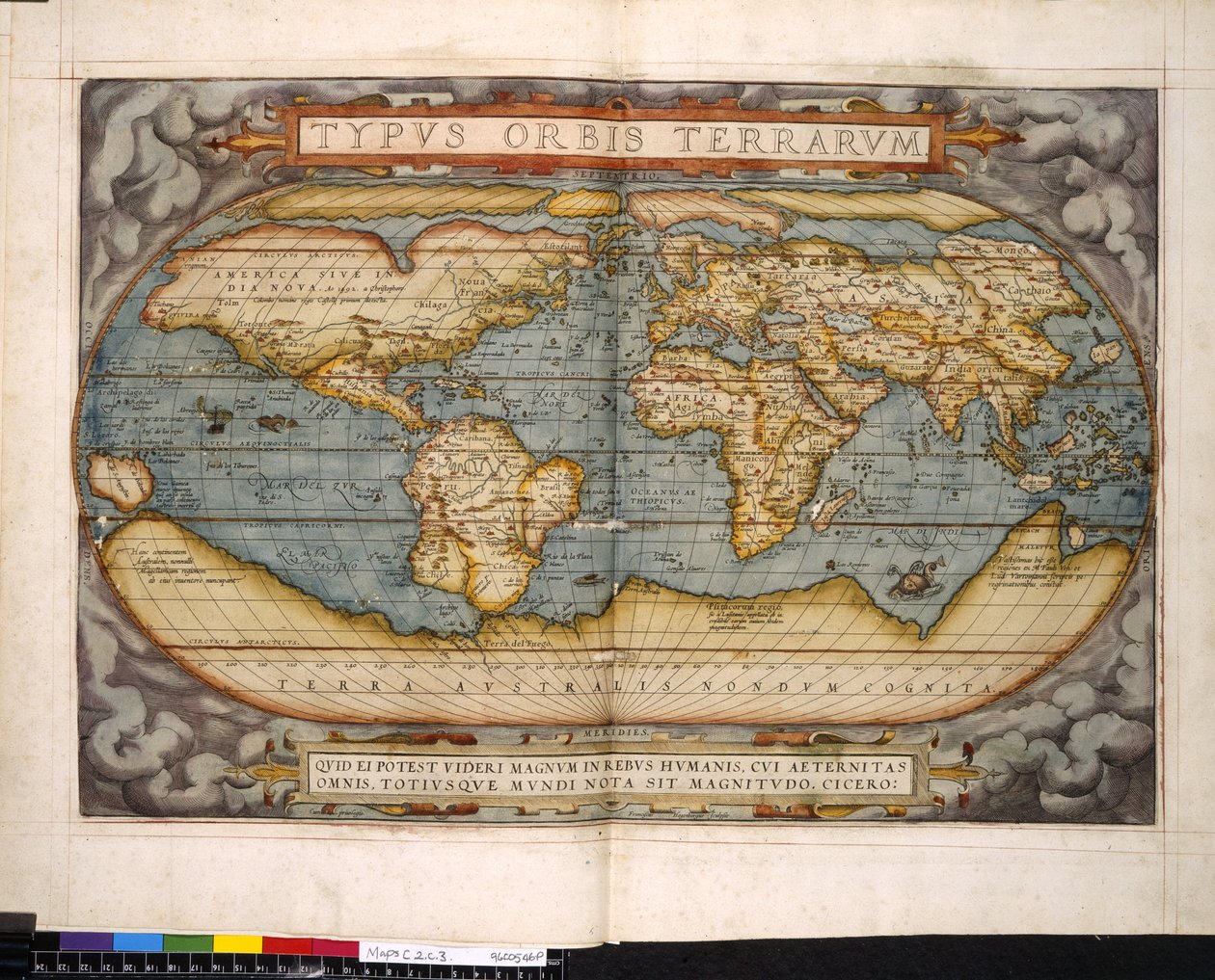 Mapa świata, Theatrum Orbis Terrarum, autorstwa Abrahama Orteliusa autorstwa Flemish School