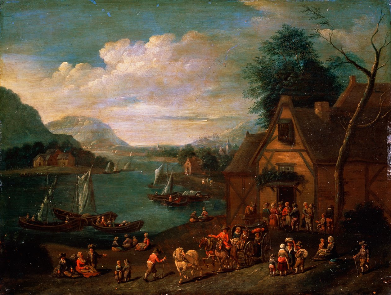 „Tawerna nad brzegiem morza”, XVI-XVIII wiek autorstwa Flemish master