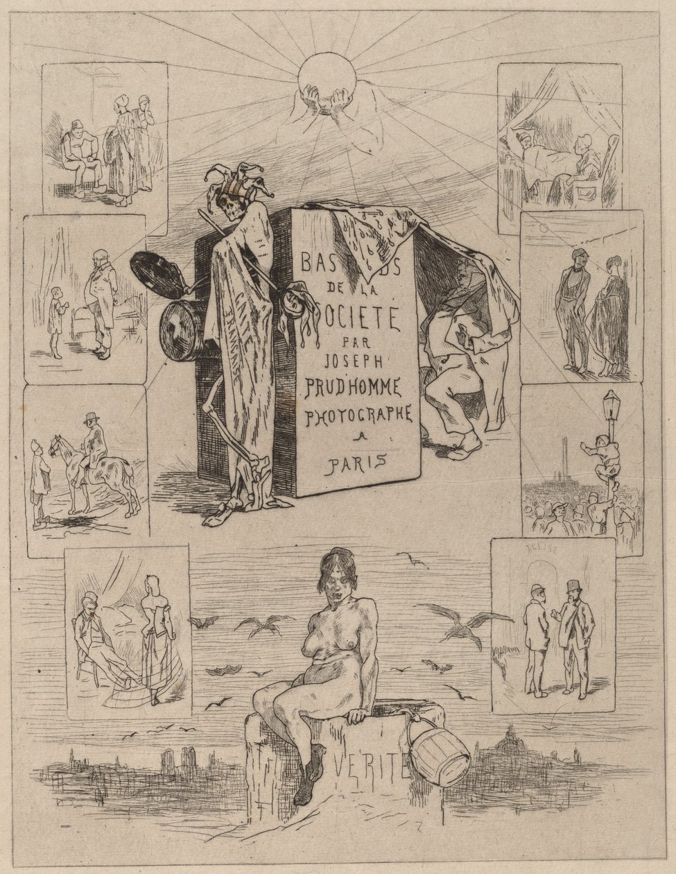 Frontyspis: The Dregs of Society Las bas-fonds de la societe, 1864. autorstwa Félicien Rops