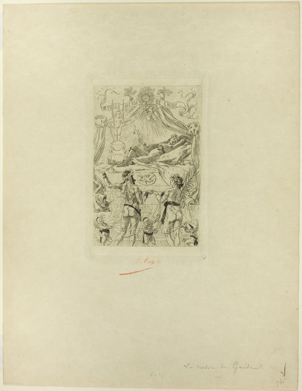 Frontyspis do La messe de Gnide autorstwa Félicien Rops