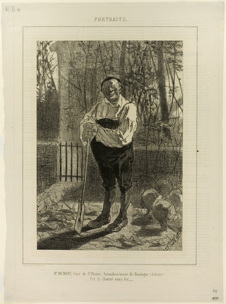 Portret Monsieur Dubois, wikary św.... autorstwa Félicien Rops