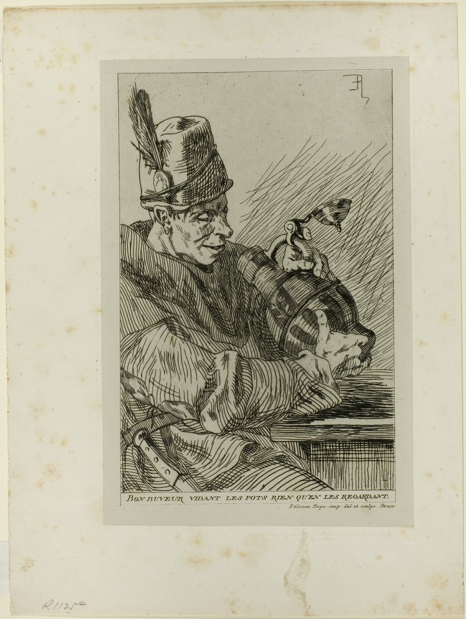 Pijący autorstwa Félicien Rops