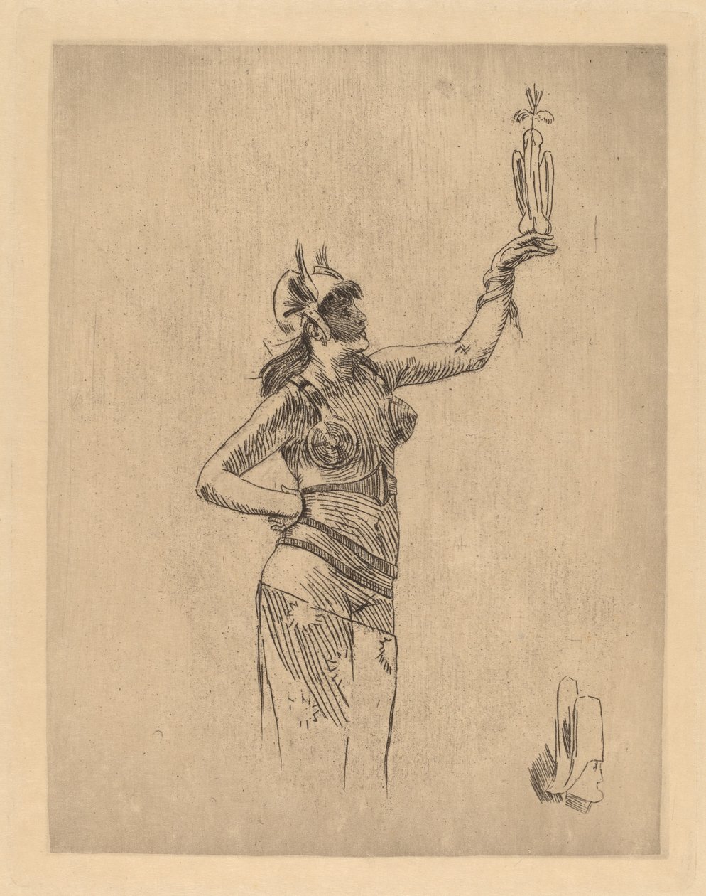 Sokolnik (La fauconniere) autorstwa Félicien Rops