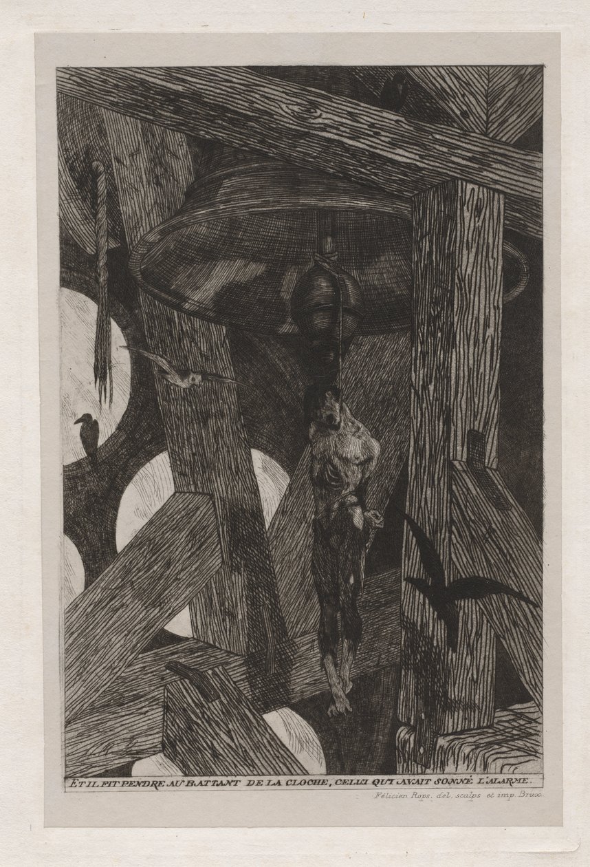 Legenda i przygody Ulenspiegela i Lamme Goedzak: Wisielec..., 1867. autorstwa Félicien Rops