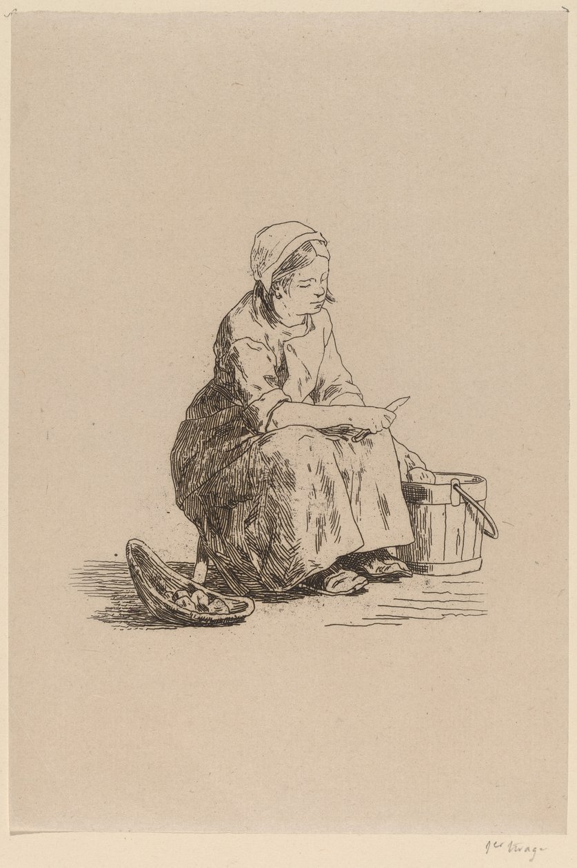 Mała obieraczka do ziemniaków Mała obieraczka do ziemniaków. autorstwa Félicien Rops