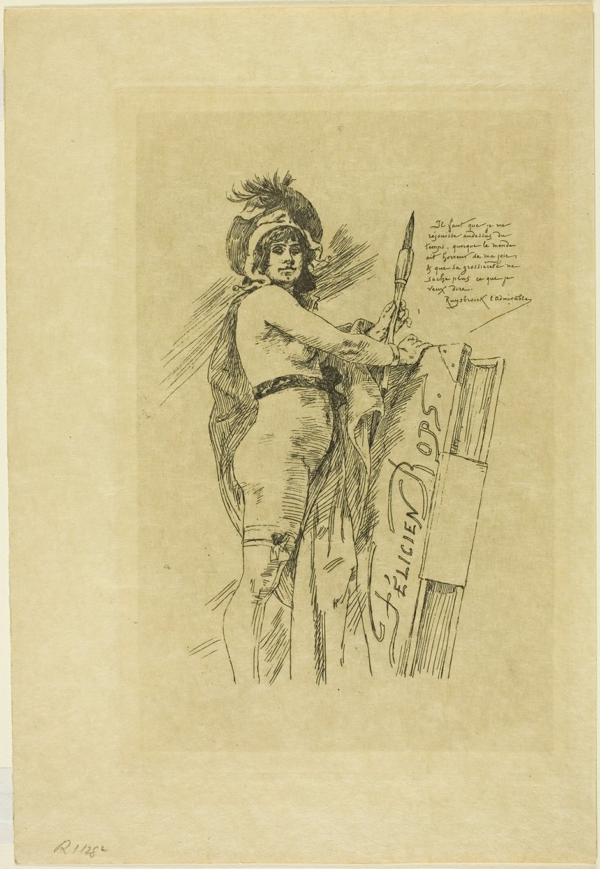 Muza Feliciena Rops autorstwa Félicien Rops