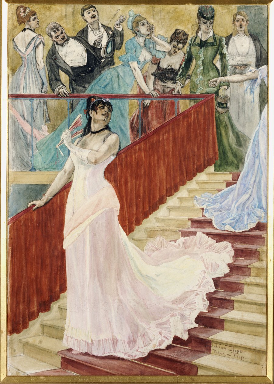 Wiersz, 1877 autorstwa Félicien Rops