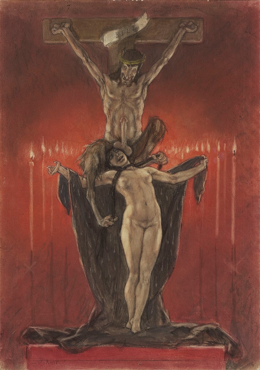 Kalwaria satanistów autorstwa Félicien Rops