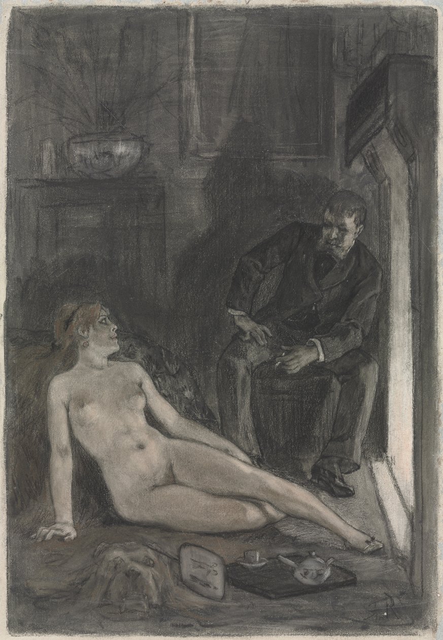 Zimowy wieczór autorstwa Félicien Rops