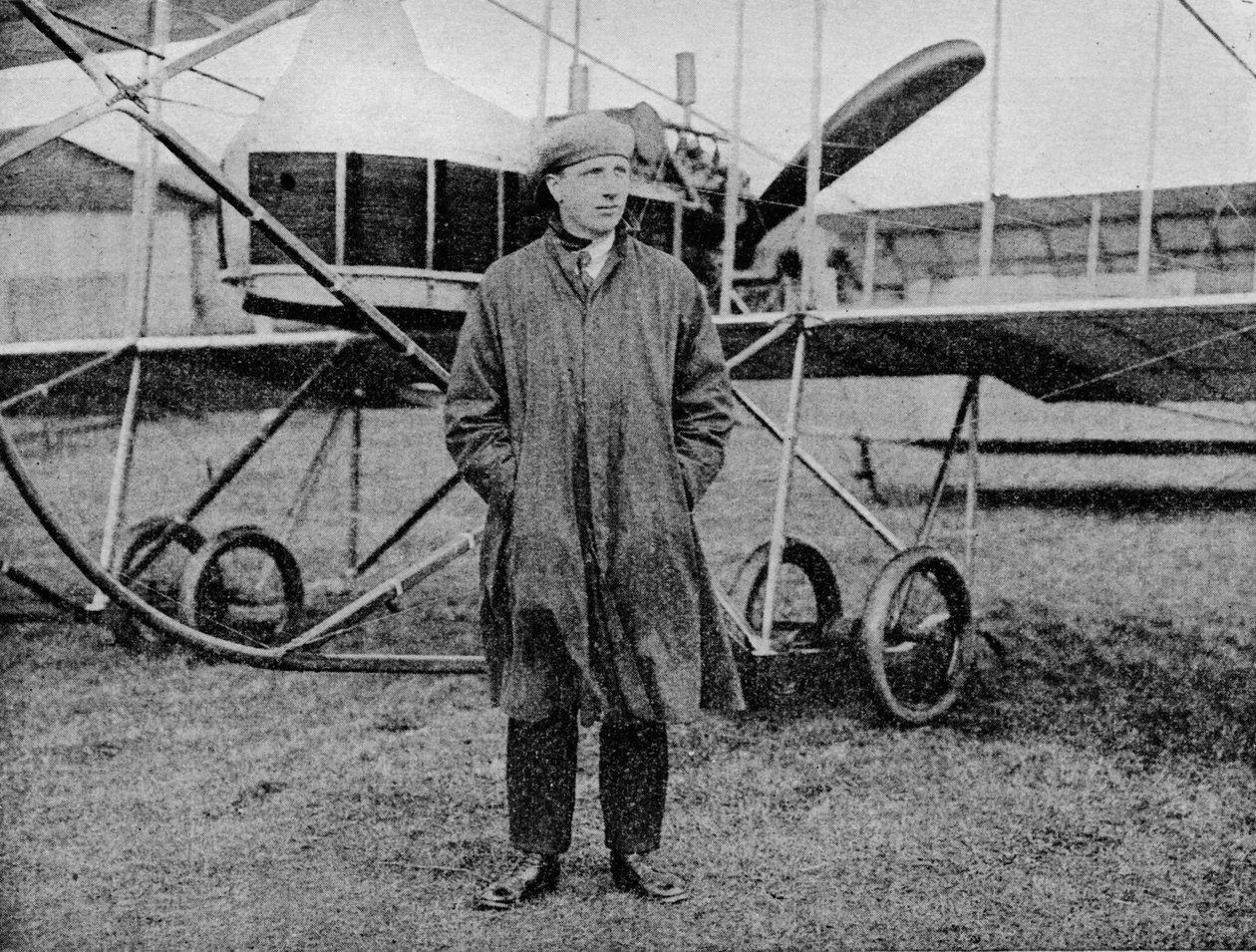 Wyścig lotniczy Londyn-Manchester: Pan Jack Alcock i jego dwupłatowiec Maurice Farman, 1914 1934 autorstwa Flight Photo