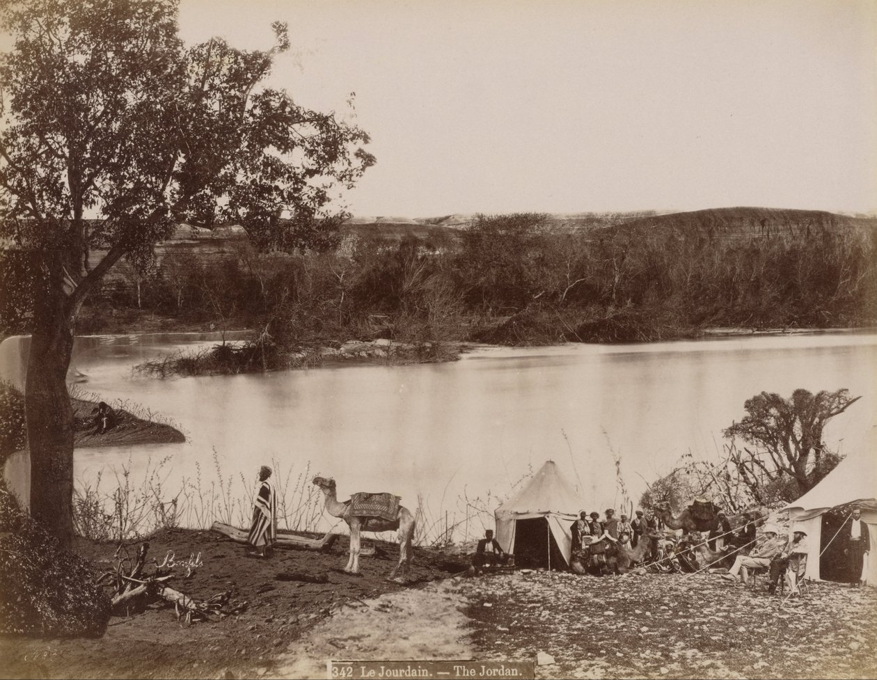 Le Jourdain (Jordania) autorstwa Félix Bonfils