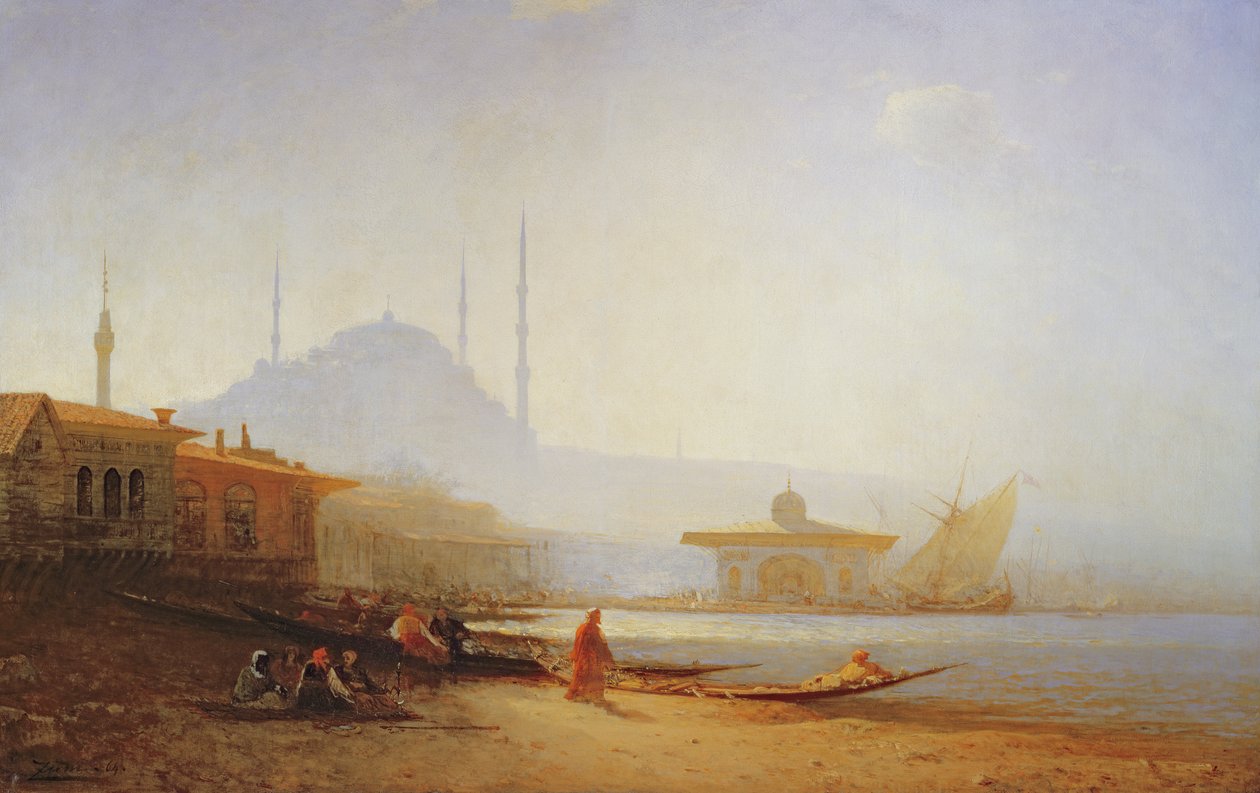 Widok Stambułu, 1864 autorstwa Félix Ziem