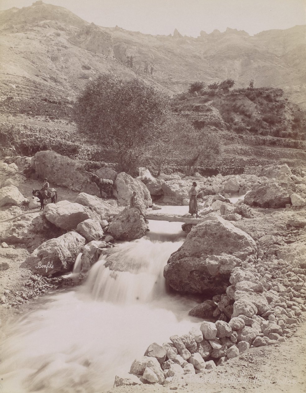 Cours du Kadisha, Monte Lizbona, lata 60.-80., druk. 1870. autorstwa Félix Bonfils