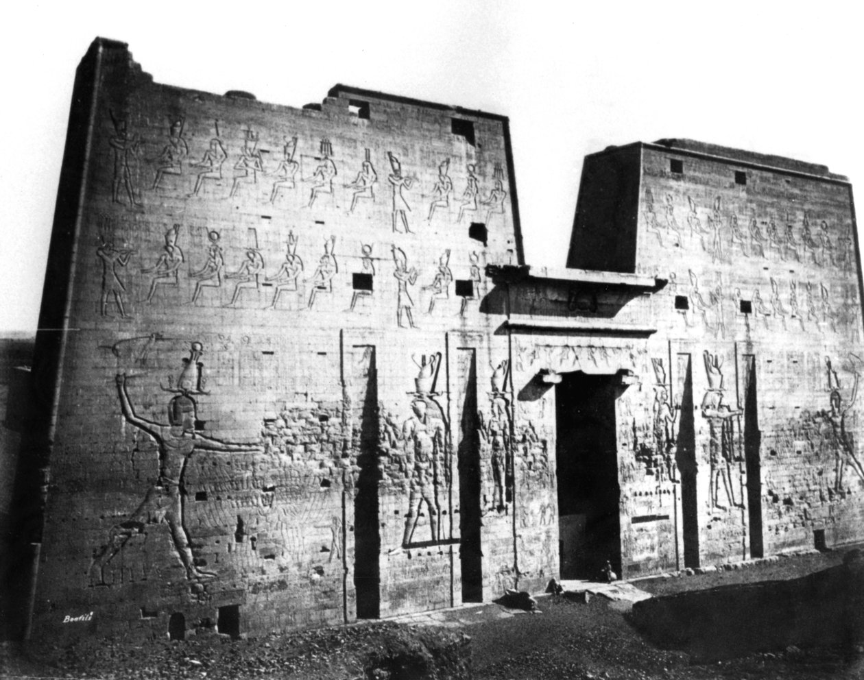 Edfu, Nubia, Egipt, 1878 autorstwa Félix Bonfils