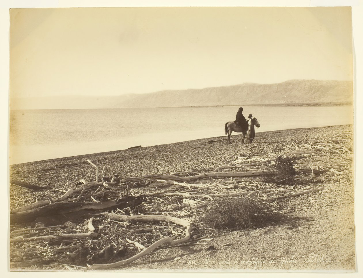 Morze Martwe i Góry Judzkie. Palestyna Morze Martwe i góry Judei, Palestyna, 1875 autorstwa Félix Bonfils