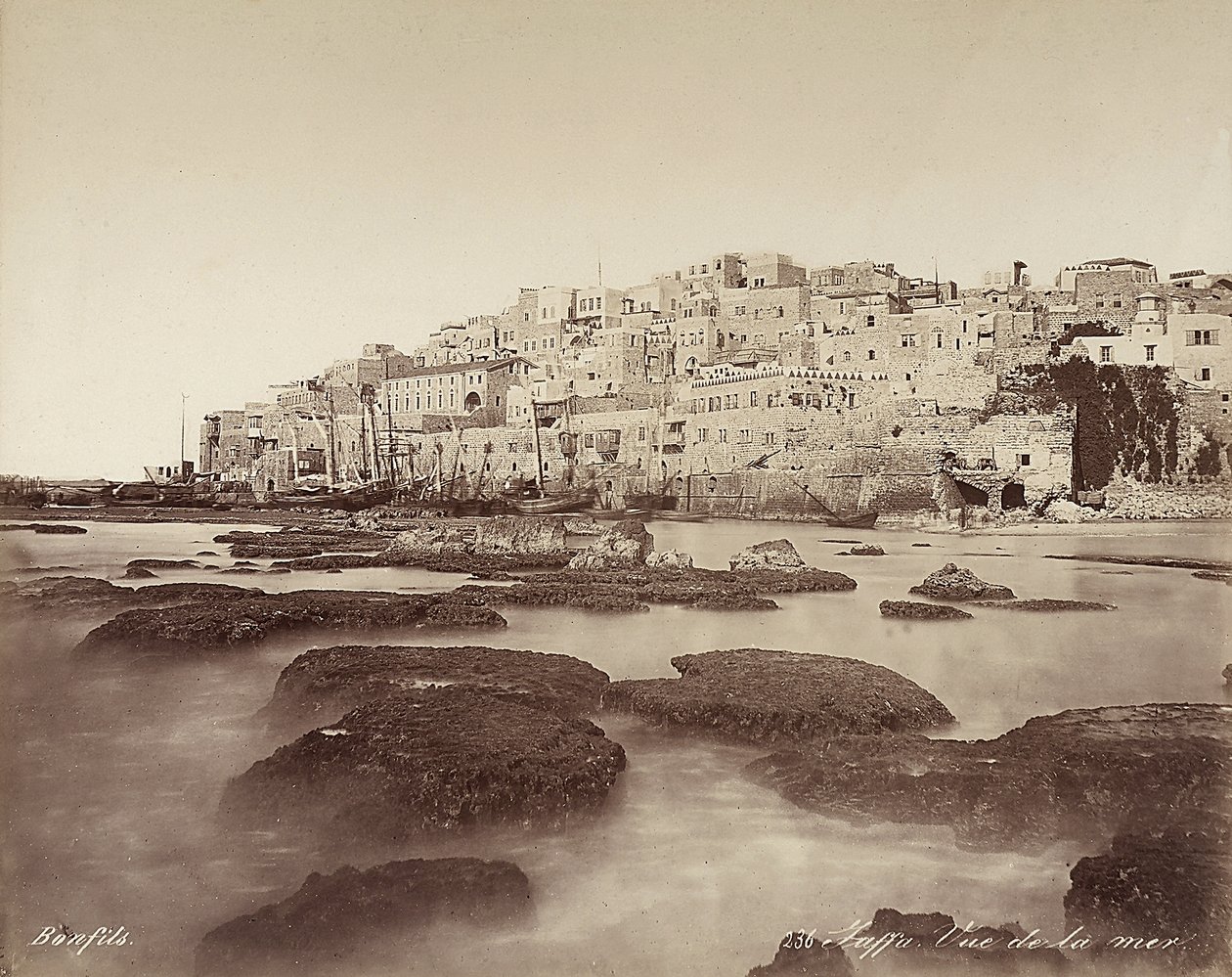 Panoramiczny widok na Jaffę, Izrael autorstwa Félix Bonfils