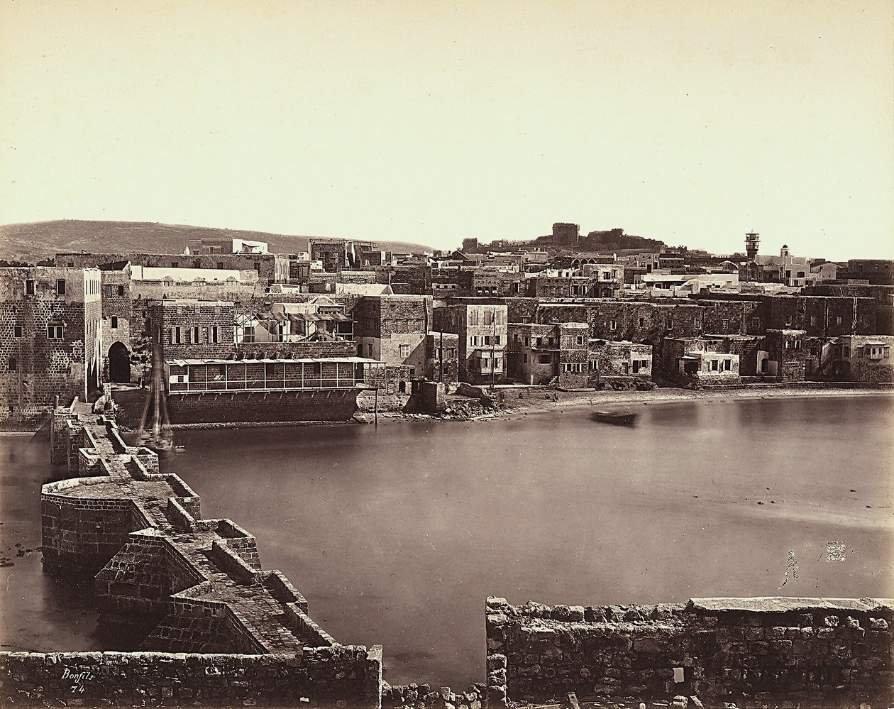 Panoramiczny widok na miasto w Izraelu autorstwa Félix Bonfils