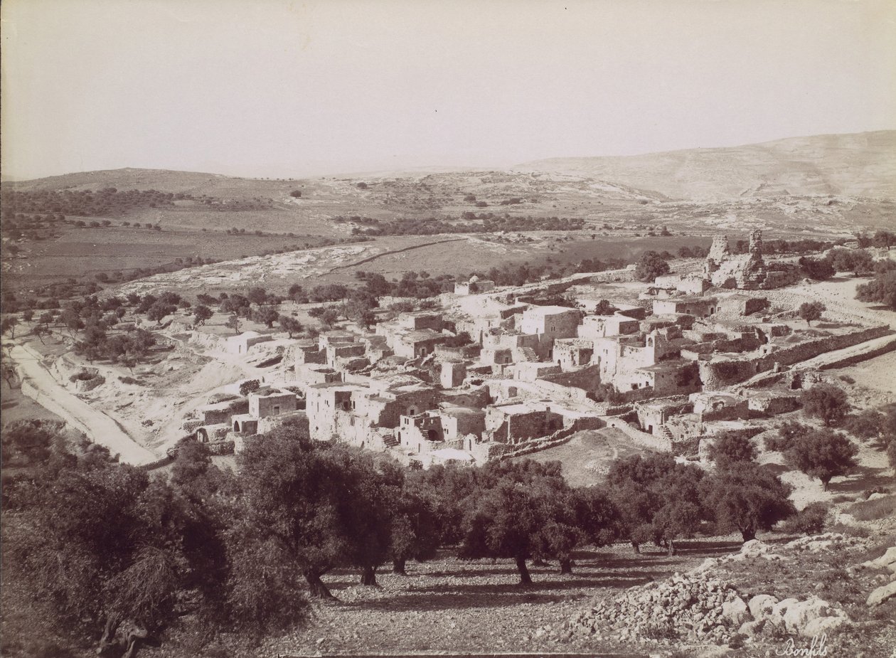 Widok ogólny Betanii - Widok ogólny Betanii, ca. 1880. autorstwa Félix Bonfils