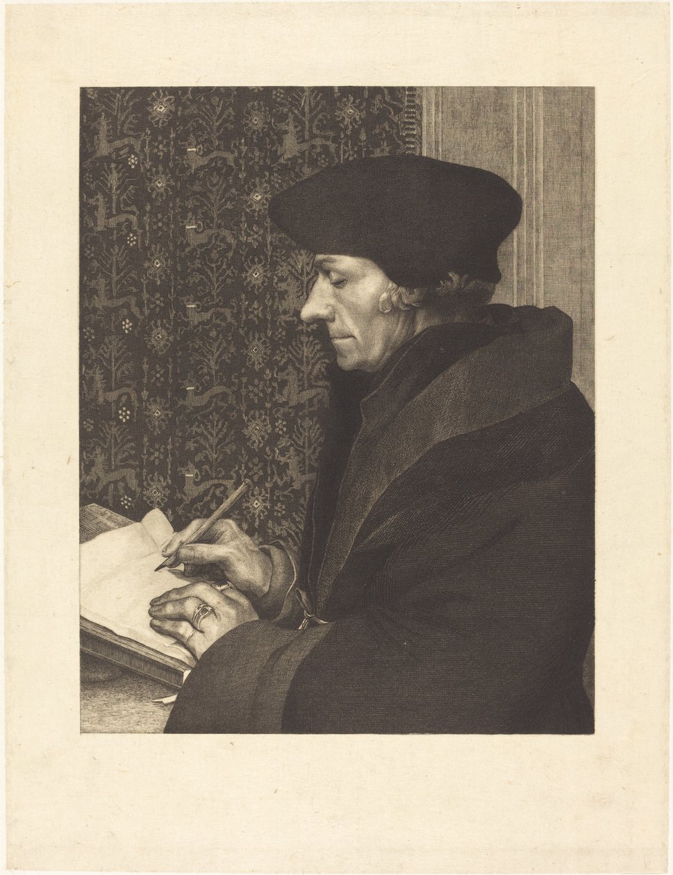 Erasmus autorstwa Félix Bracquemond after Hans Holbein the Younger