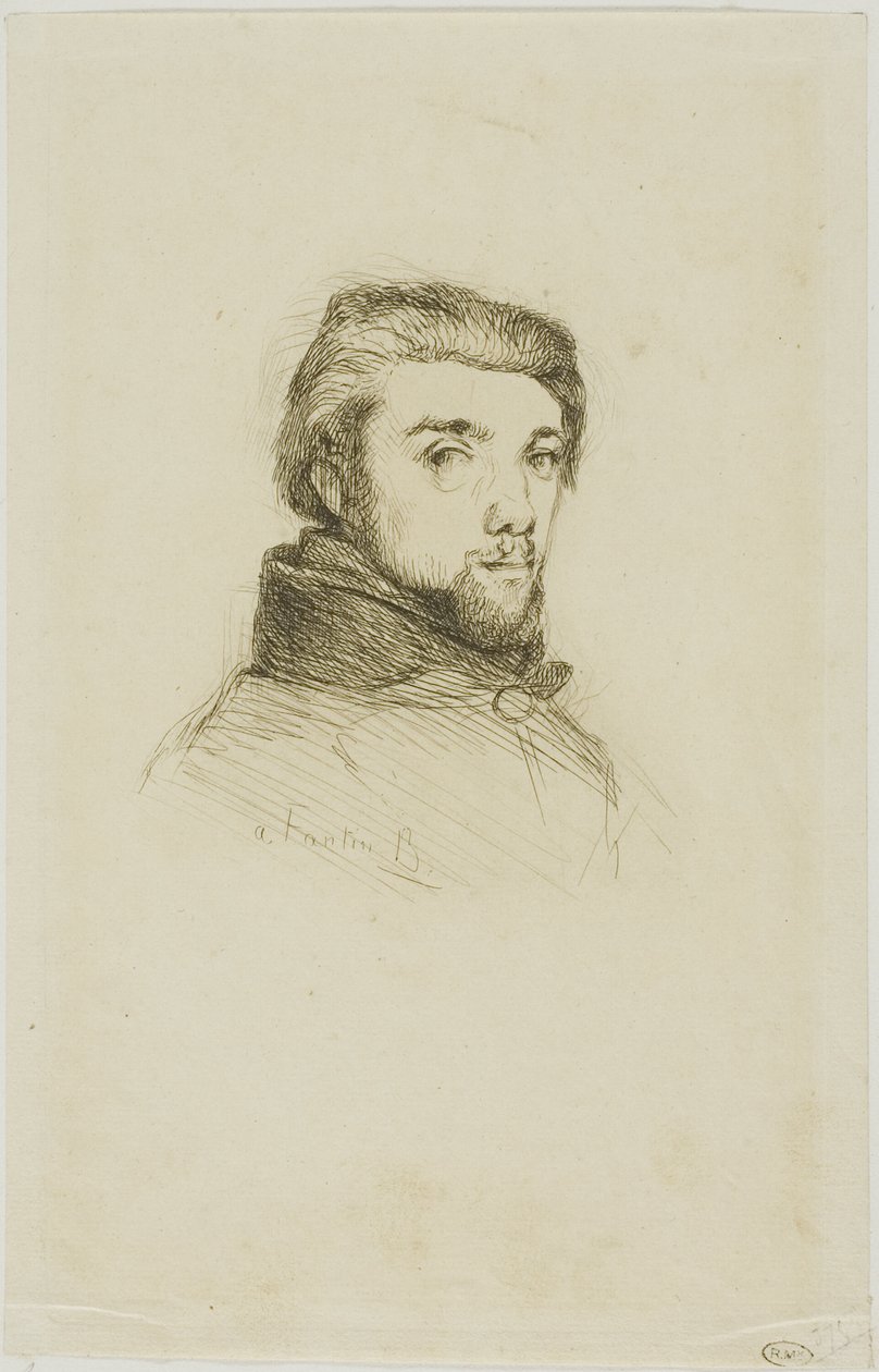 Portret Fantin-Latour autorstwa Félix Henri Bracquemond