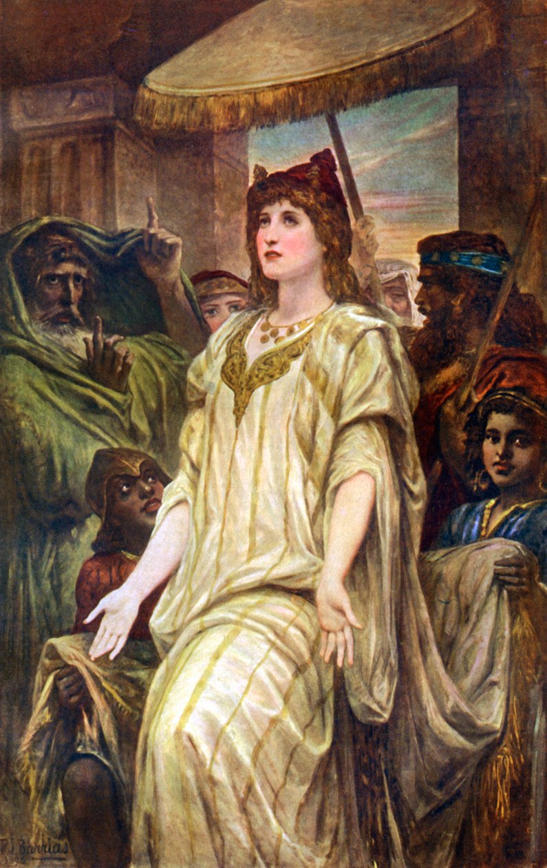 Estera wstawia się za swoim ludem, 1926. autorstwa Félix Joseph Barrias
