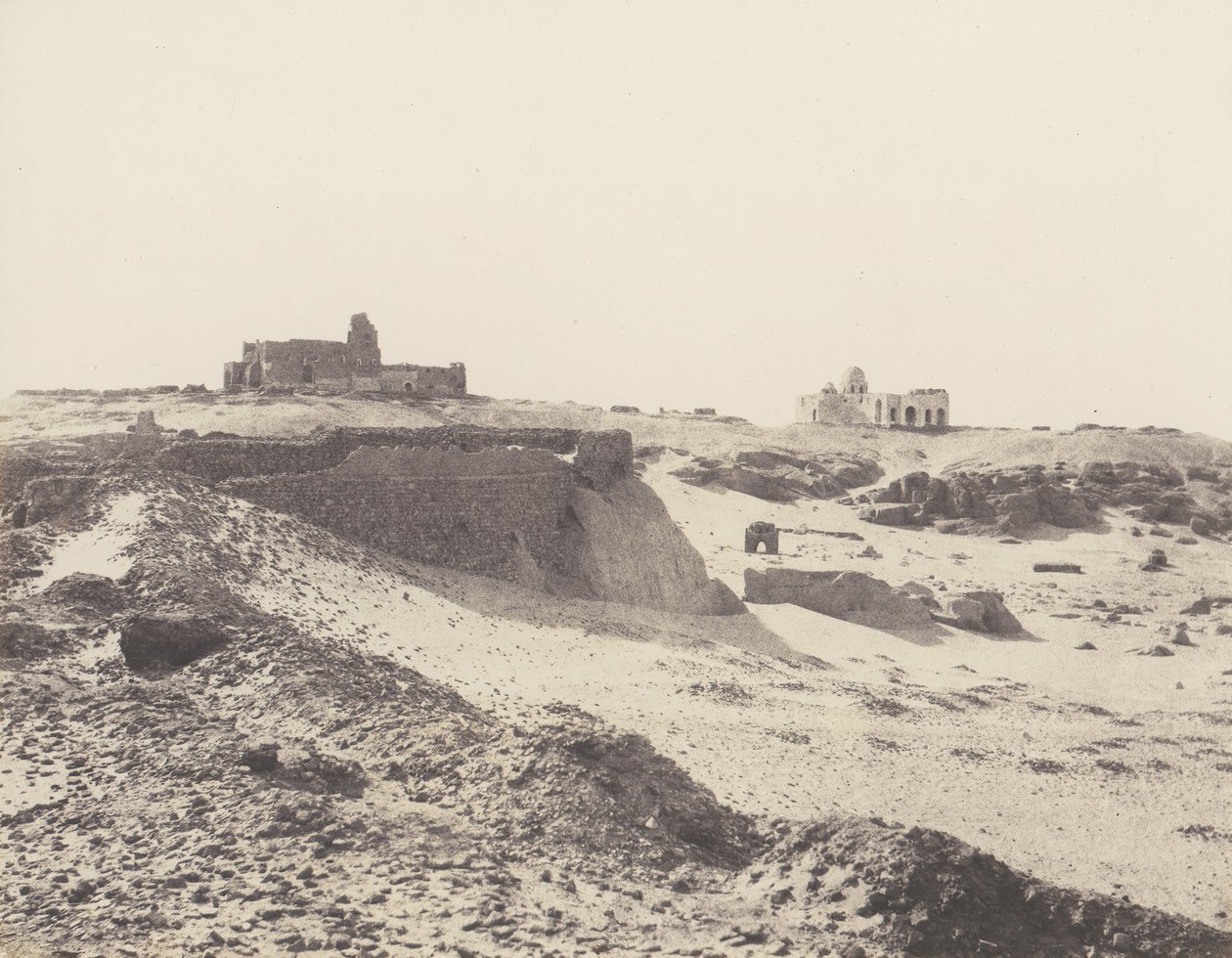 Asuan, Ruiny starożytnej zagrody arabskiej, na południowy wschód od miasta, 1851-52, druk 1853-54. autorstwa Félix Teynard