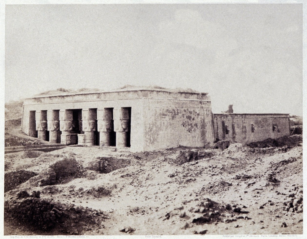 Dendera, Egipt, ok. 1850 r. (zdjęcie ilustracyjne) autorstwa Félix Teynard